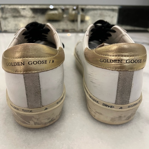 GOLDEN GOOSE Hi Star sneakers cheetah star & gold heel tab 39 (8.5) barely worn - Picture 5 of 5